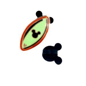 Disney Mickey Surfboard Trading Pin Hidden Mickey Caribbean Beach Lapel Pin